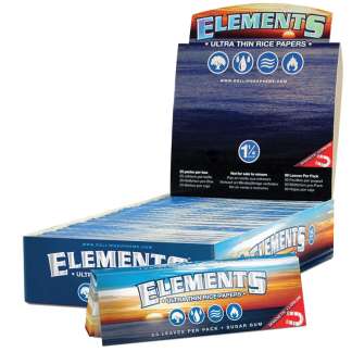 Elements 1¼ Rolling Papers + Tips - 50 Sheets per Pack - 25 Booklets per Display
