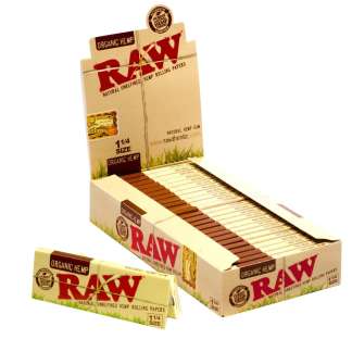 RAW Organic Hemp 1¼ Rolling Papers - 50 Sheets per Pack - 24 Pack Display