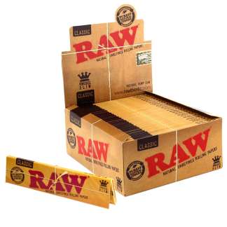 RAW Classic King Size Slim Rolling Papers - 32 Sheets per Pack - 50 Pack Display